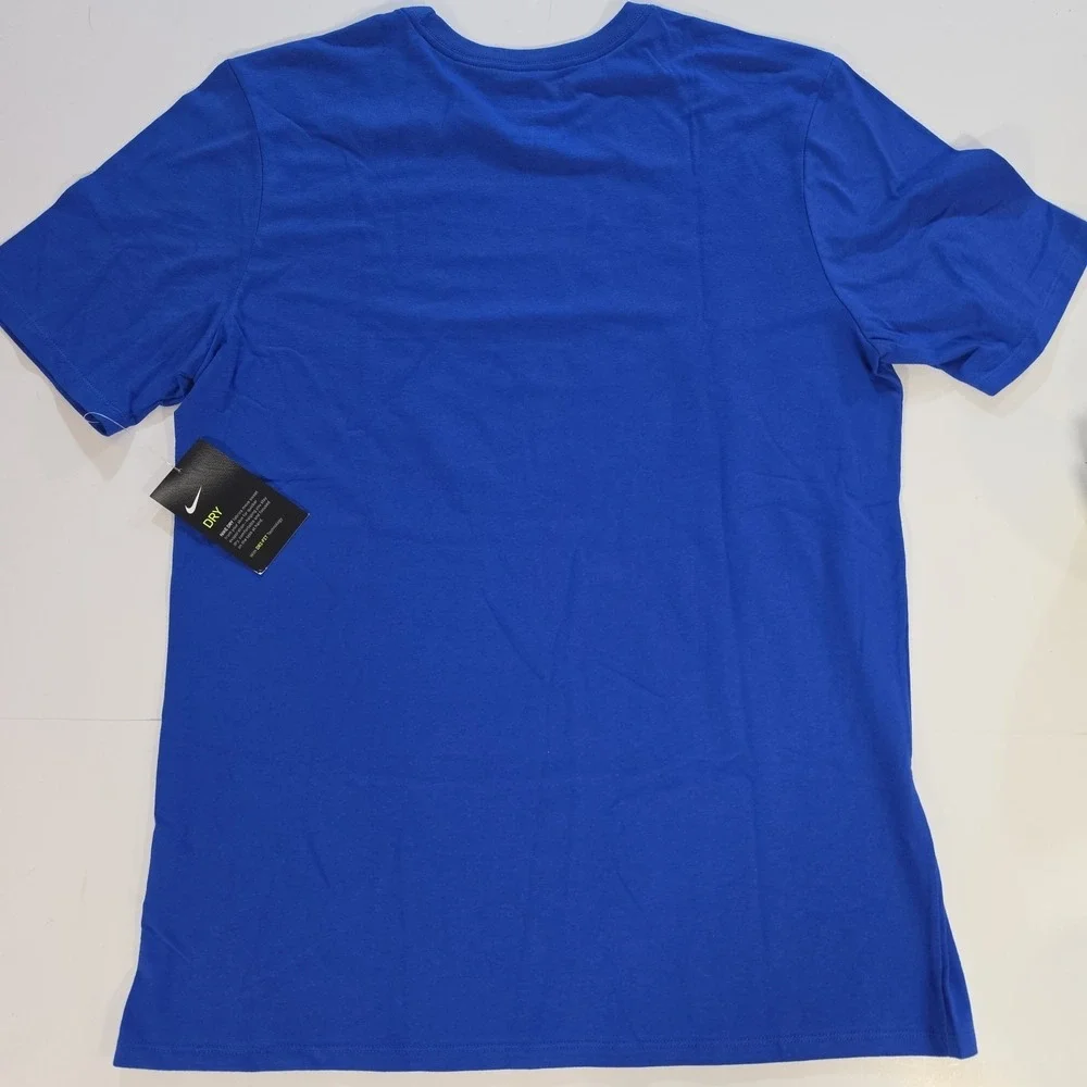 NWT Nike Dri-Fit‎ T-Shirt Mens L Large Blue Orange High Flying Gravity Defying